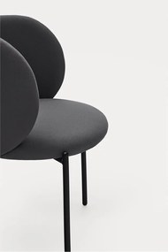 Set de scaune de sufragerie gri închis 2 buc. tapițat Mogi – Teulat