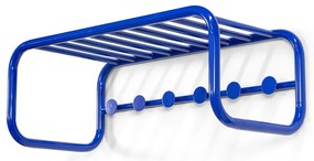 Cuier de perete albastru cu raft din metal 72 cm Retro – Spinder Design