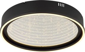 Globo 68288D - Plafonieră LED reglabilă MIRRORA 40W/230V Ø 51,5 cm neagră + telecomandă