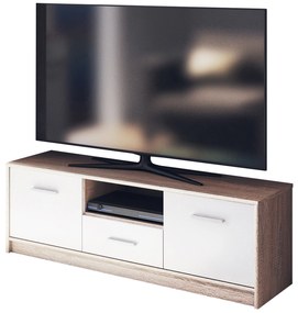 Masă TV Terrell (Stejar sonoma + alb). 1053287