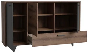 Comoda Benvenutti, Stejar Pamantiu Si Stejar Negru, 154.5 Cm