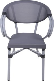 Scaun de grădină gri din metal Toskana – Garden Pleasure