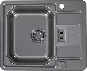 Chiuveta inox Alveus Monarch Line 60 finisaj antracit 62x50 cm