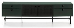 Comodă TV Teulat Punto, negru-verde