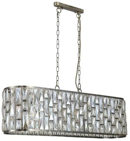 Lustra metal alama antic, sticla sampanie Bijou 8Lt