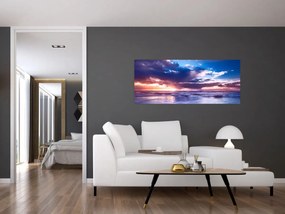 Tablou - Apus de soare la mare (120x50 cm)