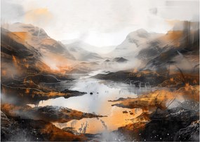 Tablou pe sticlă - Pictura peisajelor montane (70x50 cm)