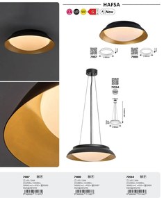 Plafoniera, Lustra LED aplicata moderna Hafsa 30cm