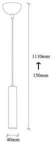 Lustra Tempo Argintiu 4x4x111 cm