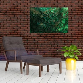 Tablou - Imagine microscopică verde (90x60 cm)