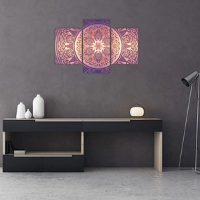 Tablou - Mandala pe gradient violet (90x60 cm)