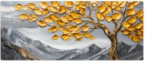 Tablou – Arbore cu frunze aurii (120x50 cm)