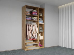 Set mobila dormitor 4 piese Alb/Stejar Levi C20