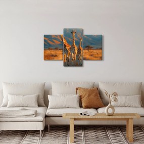 Tablou - Girafe pe pășune (90x60 cm)