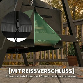 Outsunny Husă pentru leagăn de grădină 3 locuri, husă de protecție impermeabilă, rezistentă la vânt și la UV, țesătură Oxford 420D | Aosom Romania