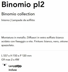 Plafoniera moderna stil minimalist Binomio pl2 alama