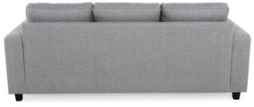 Canapea Scandinavian Choice C172Numărul de locuri: 3, Gri deschis, Negru, 214x88x86cm, Tapiterie, Picioare: Plastic