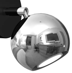 Spot de perete COMET 1xGU10/8W/230V negru/crom lucios