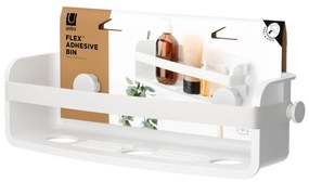 Raft pentru baie alb autoadeziv din plastic reciclat Flex Adhesive – Umbra