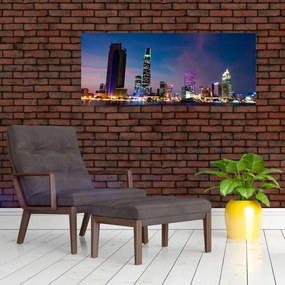 Tablou orașului nocturn (120x50 cm)