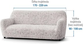 Gaico Huse bielastice VITTORIA smântânii fotoliu triplu (l. 170 - 220 cm)