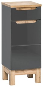 Corp baza  Bora Grey gri, 33 cm, 35 cm, 86 cm, corp baza cu usa si sertar