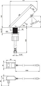 SENSE Baterie pentru Chiuvetă, Fără Contact Direct, Fără Sistem de Reglare a Temperaturii - 230/6V - BQR_N28V