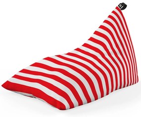 Fotoliu Puf Bean Bag tip Lounge, Regular Stripes, Red