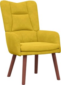 vidaXL fotoliu Galben 63 x 67 x 94 cm Catifea