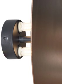 Lampă de perete de design bronz organic 32cm 2 lumini - Pulley