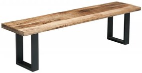 Banca IRON CRAFT 170 cm din  lemn de mango cu picioare negre