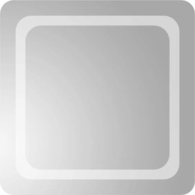 vidaXL Oglindă de baie cu LED, 50x50 cm