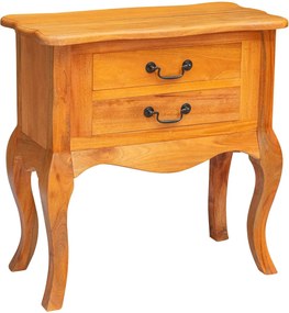 vidaXL Masă laterală natural 60,5 x 30 x 61 cm Lemn masiv de mahon