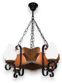 Lustră pe lanț Brilagi QUEEN 4xE14/40W/230V fag/nuc