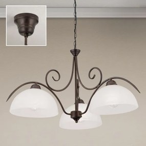 Orion - Lustru suspendat pe lanț RULA 3xE27/40W/230V Ø 70 cm alb/bronz