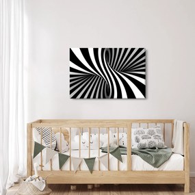 Tablou abstract cu dungi de zebră (90x60 cm)