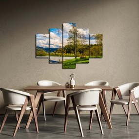 Tablou - Barcă pe lac (150x105 cm)