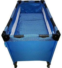 Patut Pliant, Tarc copii Baby Care™ PRO, Pliabil pe 2 Niveluri, plasa tantari,geanta transport inclusa, Albastru