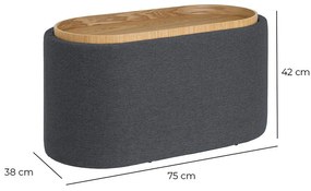 Taburet gri închis – Casa Selección