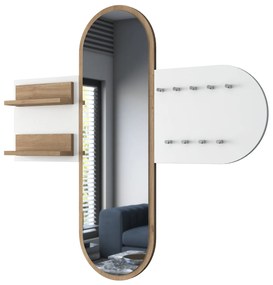 Mobilier hol Pixie 3 (alb + nuc) (cu oglindă). 1073322
