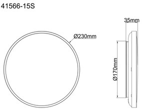 Plafonieră LED Globo 41566-15S NIELSEN LED/15W/230V d. 23 cm negru