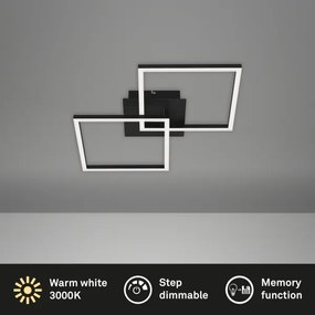 Plafonieră LED dimabilă FRAME 2xLED/11W/230V negru Briloner 3210-015