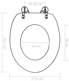 Capace WC, 2 buc., MDF, model bambus 2, Bambus, nu