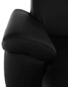 Colţar în formă de U, piele ecologică neagră, model stânga, BITER U