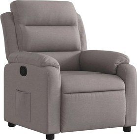 vidaXL Fotoliu rabatabil, gri taupe, material textil