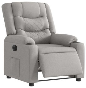 vidaXL Scaun reclinabil electric Cloud Grey Fabric
