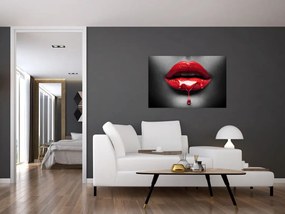 Tablou cu buze de femeie (90x60 cm)