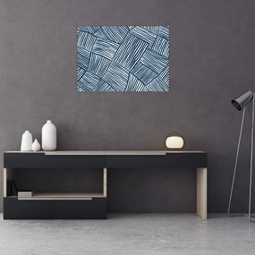 Tablou pe sticlă - linie 3D (70x50 cm)