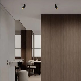 Spot aplicat design tehnic ZELOS negru