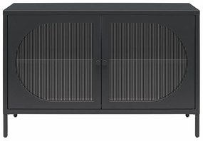 Vitrină neagră din metal 100x64x40 cm Luna – Støraa